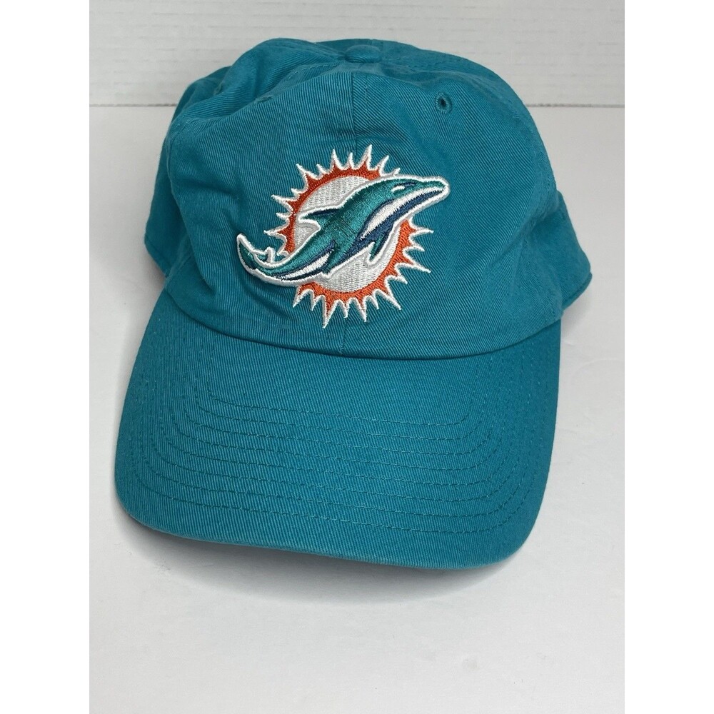team nfl miami dolphins teal hat dad cap adjustable mens